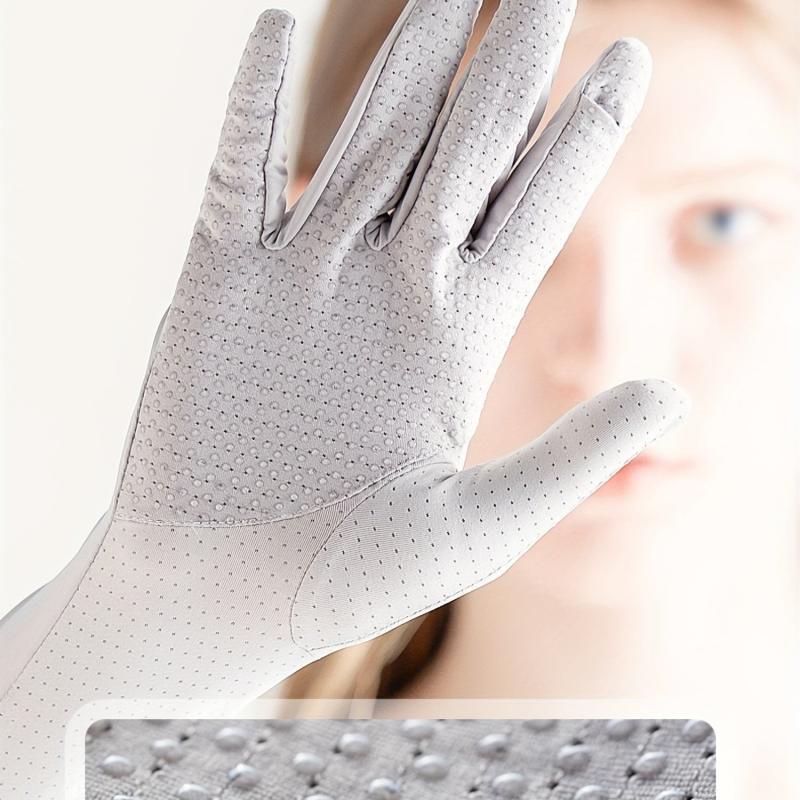 Breathable Ice Gloves Elastic Sunproof UV Protection Half Finger Gloves