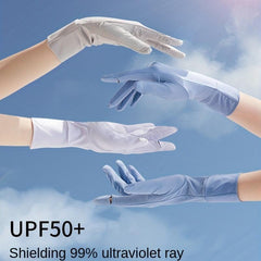 Breathable Ice Gloves Elastic Sunproof UV Protection Half Finger Gloves