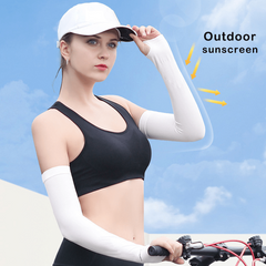Ice Sleeves Sunproof Fingerless Gloves UV Protection for Cycling Driving