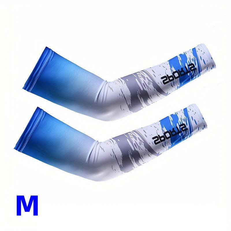 Unisex Tie Dye Print Sunproof Ice Sleeves UV Protection Sports Elastic Sleeves