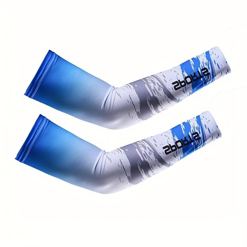 Unisex Tie Dye Print Sunproof Ice Sleeves UV Protection Sports Elastic Sleeves