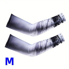 Unisex Tie Dye Print Sunproof Ice Sleeves UV Protection Sports Elastic Sleeves