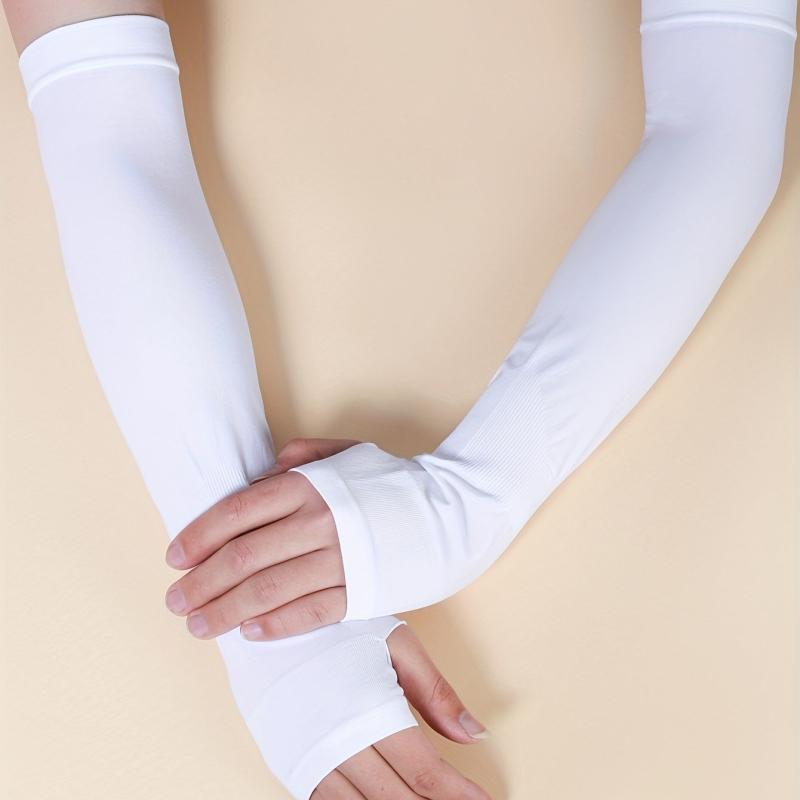 Fingerless Gloves Sunscreen Long Sleeves for Cycling Outdoor Travel