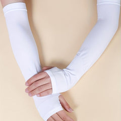 Fingerless Gloves Sunscreen Long Sleeves for Cycling Outdoor Travel