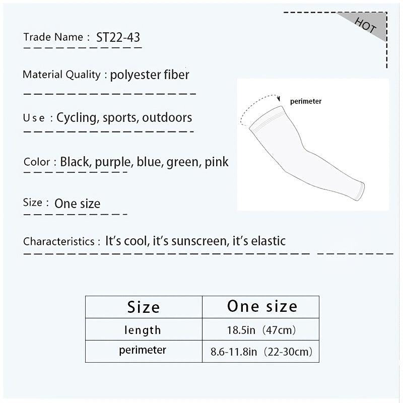 1 Pair Block Extended Gloves Cycling Arm Guard Half Finger Long Sleeves
