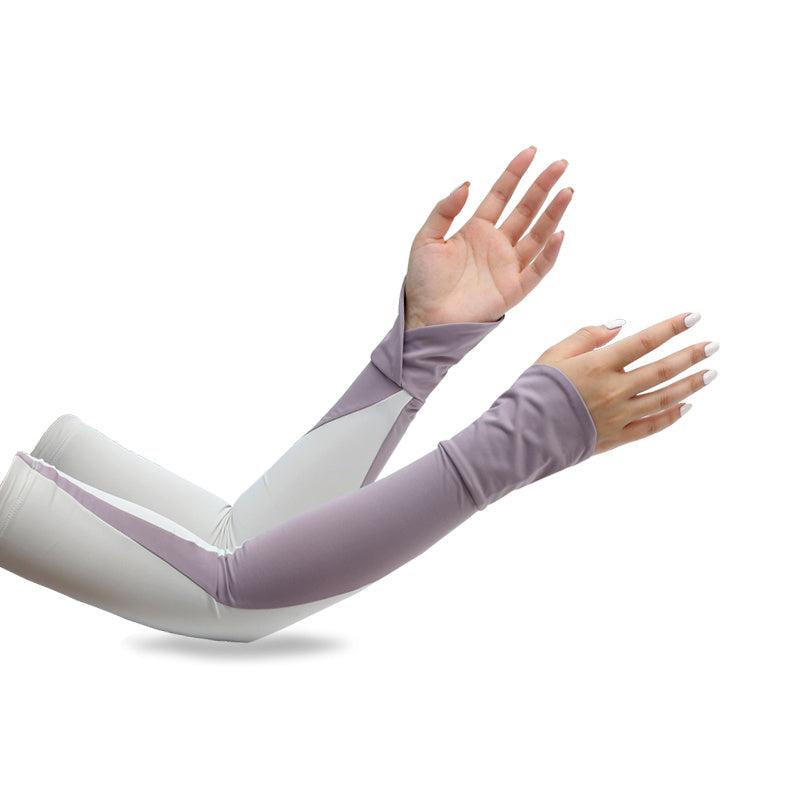 1 Pair Block Extended Gloves Cycling Arm Guard Half Finger Long Sleeves