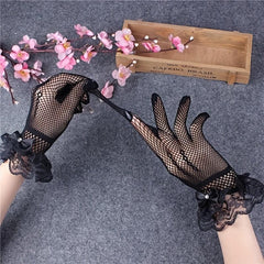 Vintage Lace Gloves Women Wedding Bride Tea Party Gloves