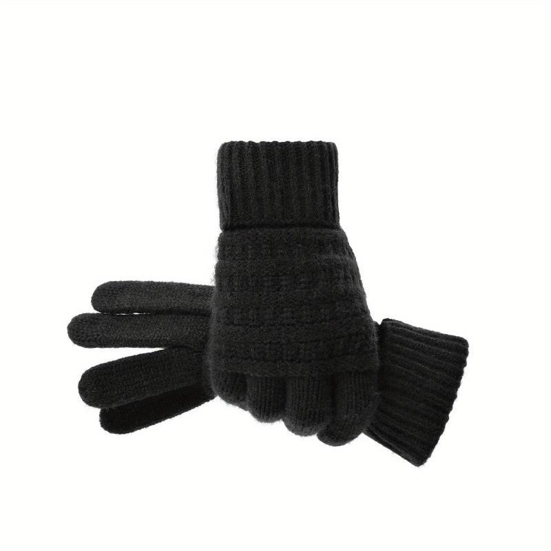 Plush Warm Gloves Soft Short Gloves Windproof Outdoor Riding Gloves