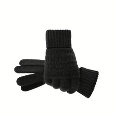 Plush Warm Gloves Soft Short Gloves Windproof Outdoor Riding Gloves
