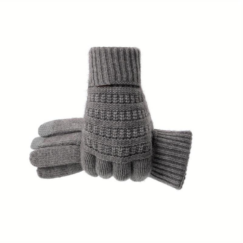 Plush Warm Gloves Soft Short Gloves Windproof Outdoor Riding Gloves