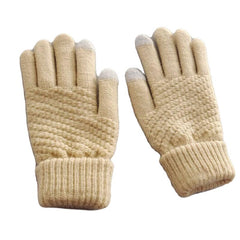 Winter Knit Gloves Touchscreen Anti Slip Soft Warm Mitten Mittens
