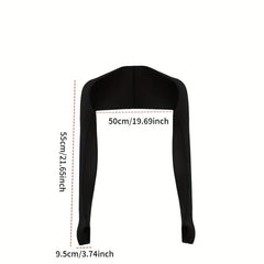 Solid Fingerless Sporty Shawl Sunscreen Ice Shawl Arm Sleeves