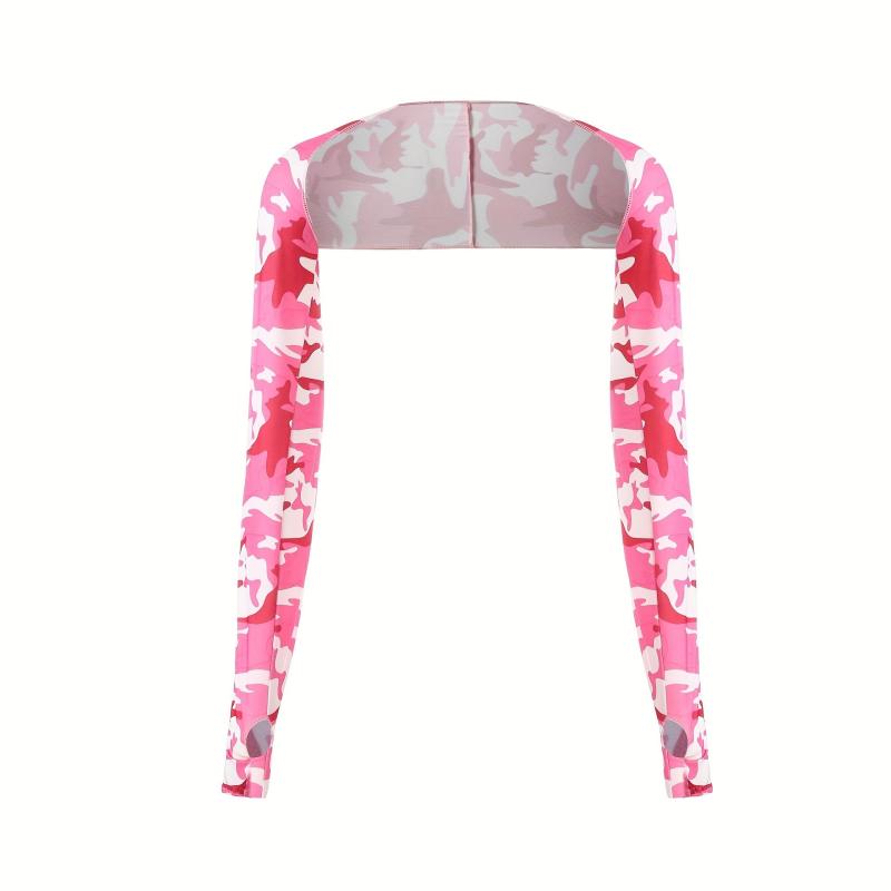 Solid Fingerless Sporty Shawl Sunscreen Ice Shawl Arm Sleeves