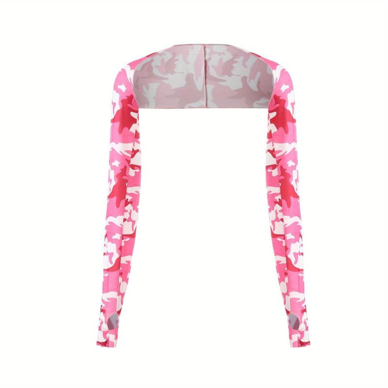 Solid Fingerless Sporty Shawl Sunscreen Ice Shawl Arm Sleeves