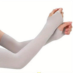 Sunscreen Ice Sleeves UV Protection Fingerless Gloves For Summer Outdoor