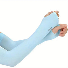 Sunscreen Ice Sleeves UV Protection Fingerless Gloves For Summer Outdoor