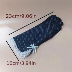 Polka Dot Lace Gloves Breathable Cycling Sunproof Touch Screen Gloves