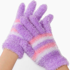 Winter Warm Finger Knitted Gloves Men Women Plus Velvet Thickened