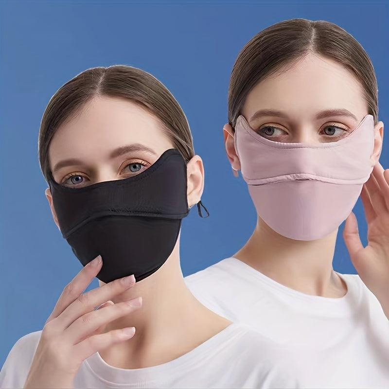 Solid Face Mask Casual UV Protection Women Eye Protection Breathable Mask