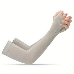 Sunproof Long Ice Sleeves Solid Half Finger Gloves Elastic Driving Sleeves