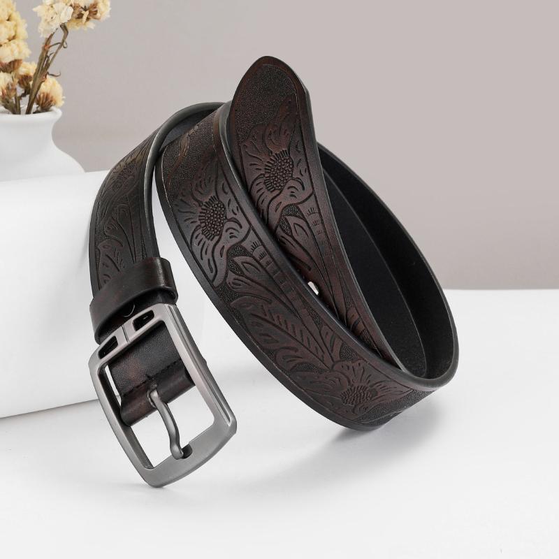 Vintage Business Flip Flops Leather Belt