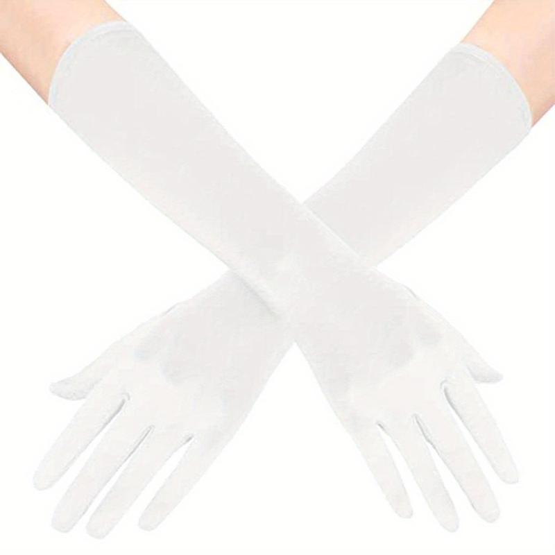Satin Sunscreen Gloves Medium Elastic Full Finger Gloves