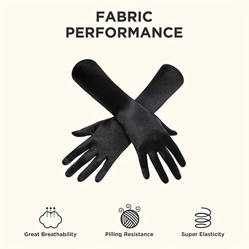 Satin Sunscreen Gloves Medium Elastic Full Finger Gloves
