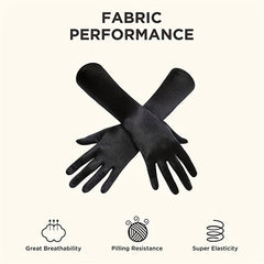 Satin Sunscreen Gloves Medium Elastic Full Finger Gloves