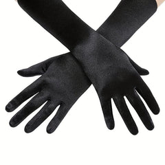 Satin Sunscreen Gloves Medium Elastic Full Finger Gloves