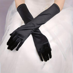 Satin Sunscreen Gloves Medium Elastic Full Finger Gloves