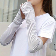 Women's Extended Fingerless Gloves Arm Protector Sunscreen Sleeves