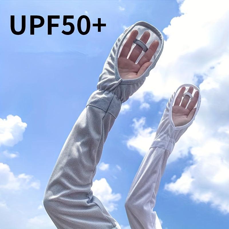 Women's Extended Fingerless Gloves Arm Protector Sunscreen Sleeves