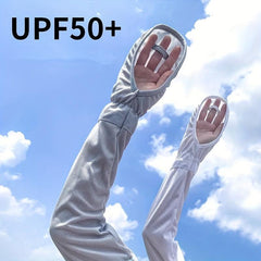 Women's Extended Fingerless Gloves Arm Protector Sunscreen Sleeves