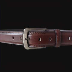 Classic Leather Formal Belt Single Pointed Buckle for Jeans Pants