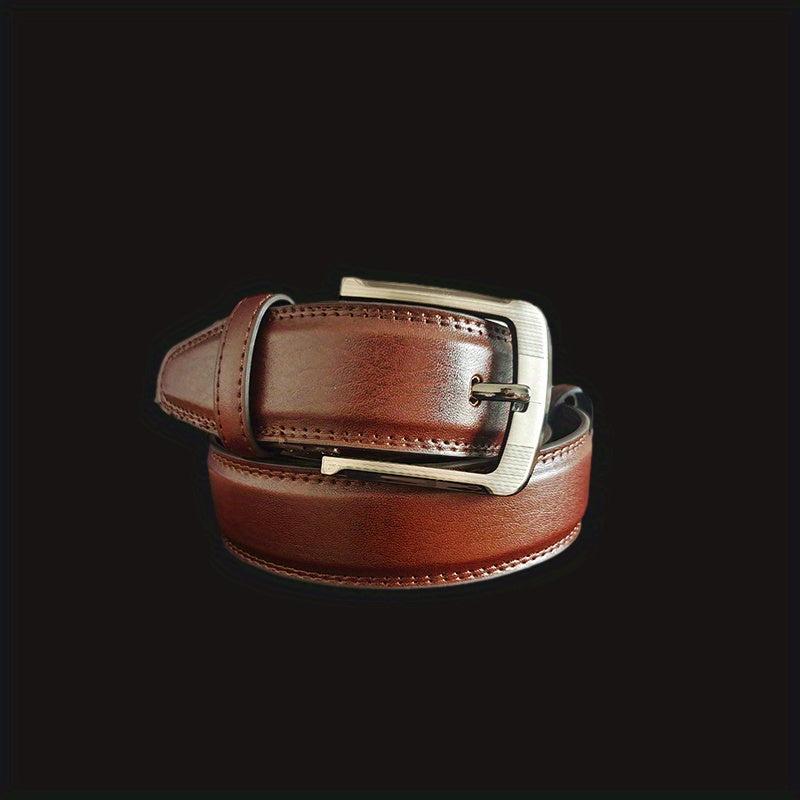 Classic Leather Formal Belt Single Pointed Buckle for Jeans Pants
