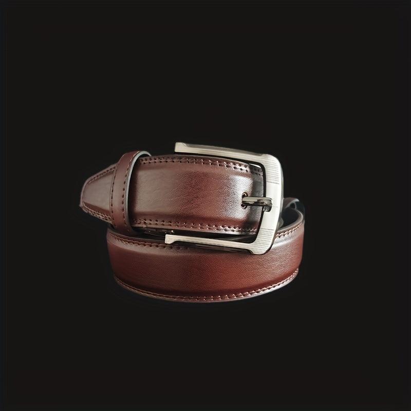 Classic Leather Formal Belt Single Pointed Buckle for Jeans Pants