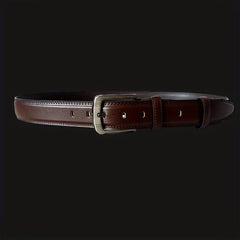 Classic Leather Formal Belt Single Pointed Buckle for Jeans Pants