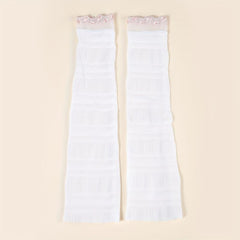 Lace Long Gloves Women Arm Sleeves Sunscreen UV Protection Fingerless Glove