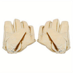 Women's Punk PU Leather Half Palm Gloves for Dancing Rock Performance