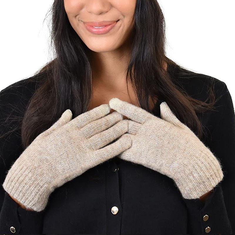 Women's Winter Fleece Knitted Touch Screen Gloves