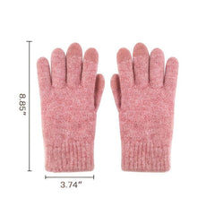 Women's Winter Fleece Knitted Touch Screen Gloves