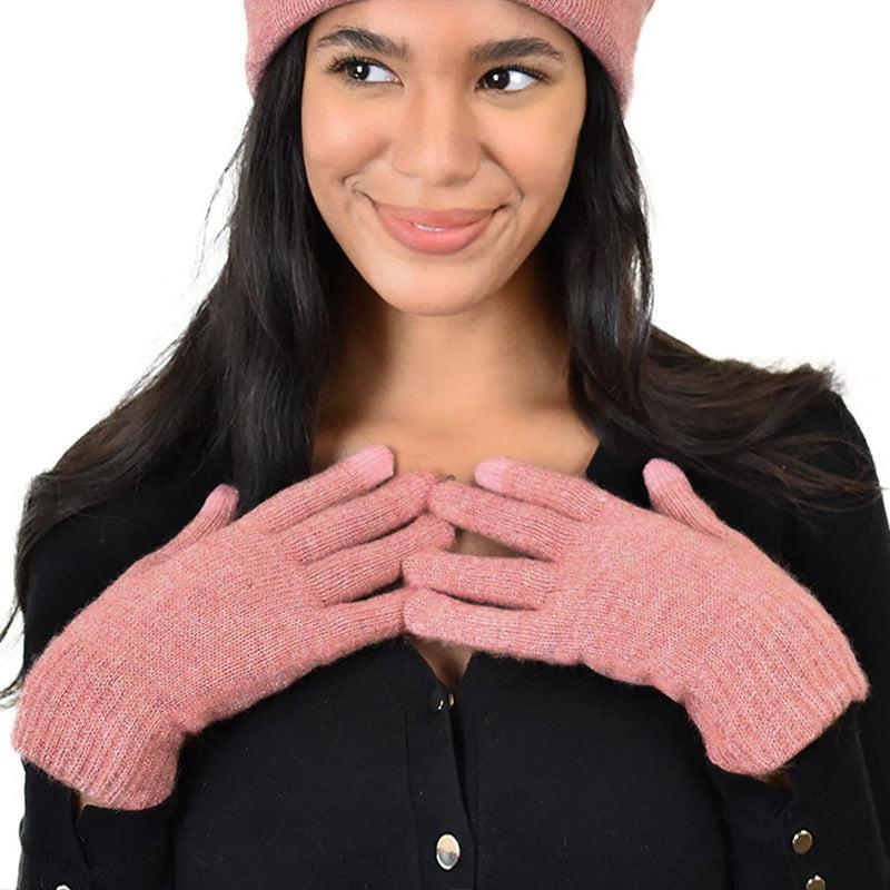 Women's Winter Fleece Knitted Touch Screen Gloves