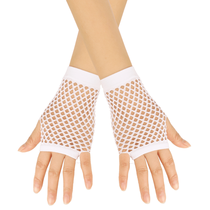 Candy Fishnet Gloves Hollow Y2K Fingerless Gloves