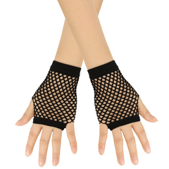 Candy Fishnet Gloves Hollow Y2K Fingerless Gloves