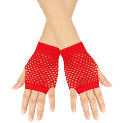 Candy Fishnet Gloves Hollow Y2K Fingerless Gloves