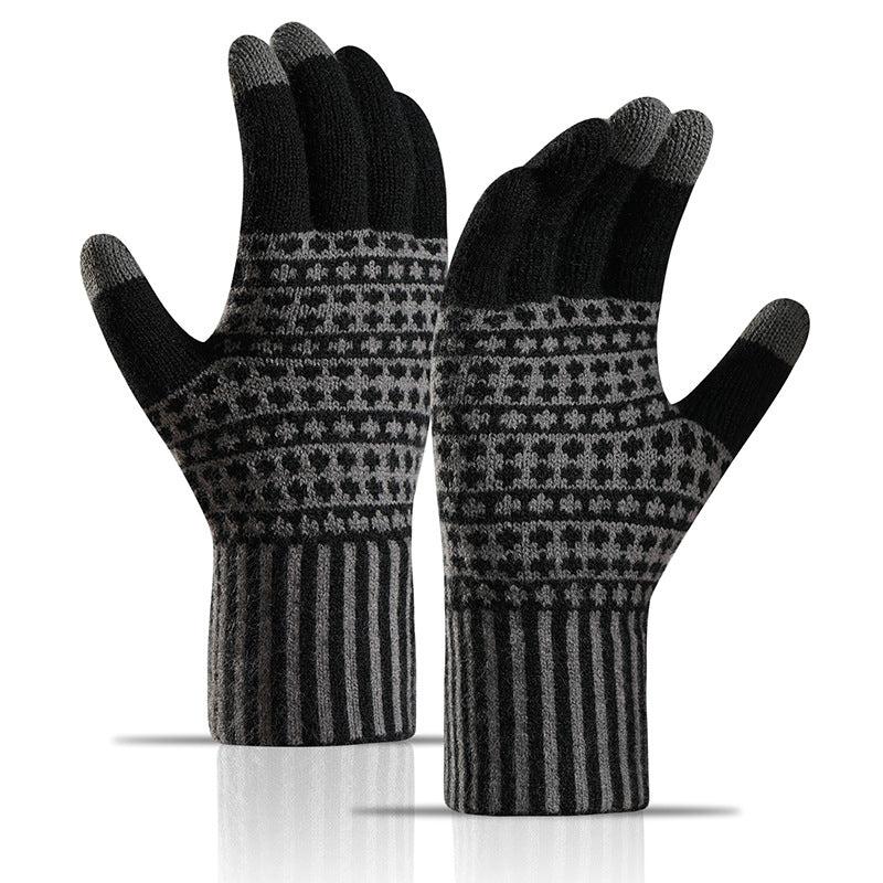 Touch Screen Winter Fleece Gloves Anti Cold Warm Knit Gloves