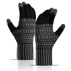 Touch Screen Winter Fleece Gloves Anti Cold Warm Knit Gloves