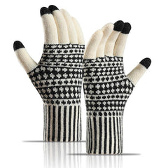 Touch Screen Winter Fleece Gloves Anti Cold Warm Knit Gloves