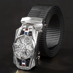 Automatic Buckle Slider Men's Casual Nylon Canvas Belt