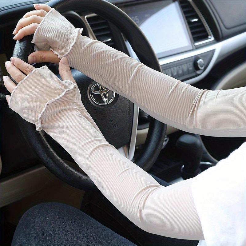 Cooling Breathable Sweat Gloves Arm Sun Protection Sleeves For Women